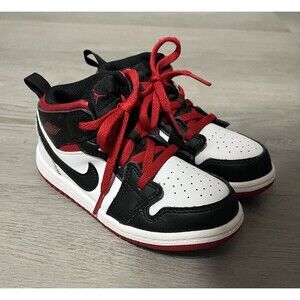 Nike Air Jordan Boys High Top Sneakers Black/White DQ8425-Sz 10C MINT